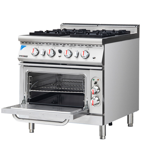 Gas Hob with Four Burners and Electric Oven for Sale, Featuring American Top Burners