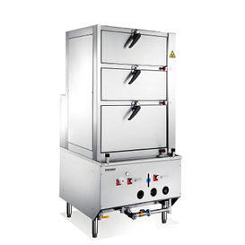 Gas Three Deck Steam Cabinet (Diamond Series)