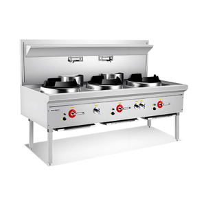 Compact Triple Burner Wok Range