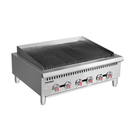 commercial range with griddle and broiler