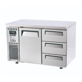 worktop refrigerator with drawers for commercial kitchen