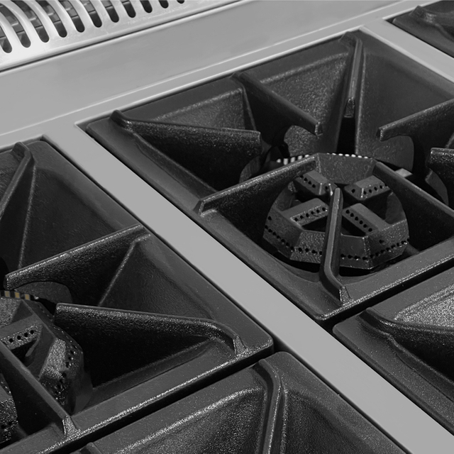 Best Industrial Gas Stove with 6 Burners and Oven, Featuring American Top Burners