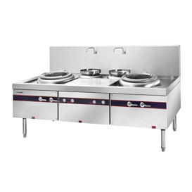 2-woks chinese cooking (cast iron type with blower)