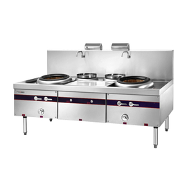 Gas Chinese Wok Range Double Burner