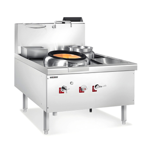 Traditional Gas Chinese Wok Range Single Burner With Single Rear Pot 