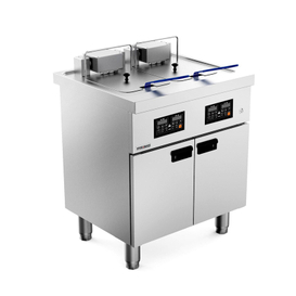 Electric Twin Tank Deep fried with Cabinet