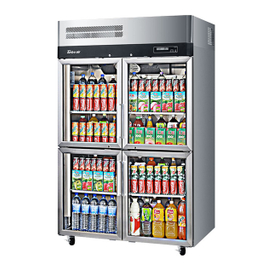 Ventilated cooling glass display refrigerator for sale