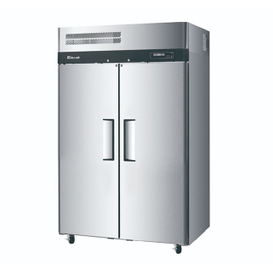 Stainless steel restaurant double door reach in cooler with High-Tech Monitor