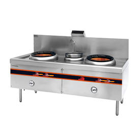 Gas Chinese Wok Range Double Burner