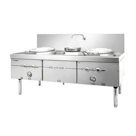 '2-woks chinese cooking (cast iron type with blower)