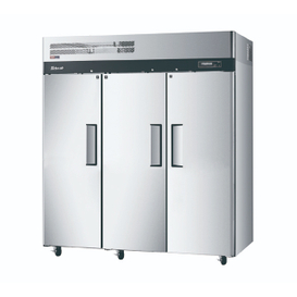 Best stainless steel commercial 3 door reach in freezer with Hot Gas Condensate System