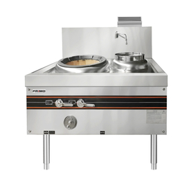 Gas Chinese Wok Range Single Burner With Single Rear Pot