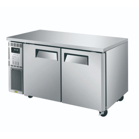 stainless steel undercounter refrigerator with double drawer 