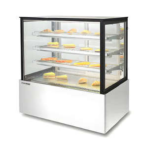 refrigerator with food showcase