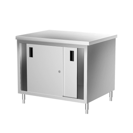 workbench with drawers and cabinets