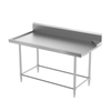 Clean Dish Table With Backsplash (4/6 Legs)