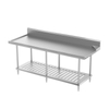 Clean Dish Table With Under Shelf With Backsplash (4/6 Legs)