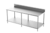 Work Table with Backsplash And Under Shelf (4/6 Legs)