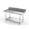 Clean Dish Table With Under Shelf With Backsplash (4/6 Legs)