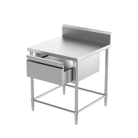 stainless steel table with cabinet