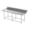 Clean Dish Table With Backsplash (4/6 Legs)